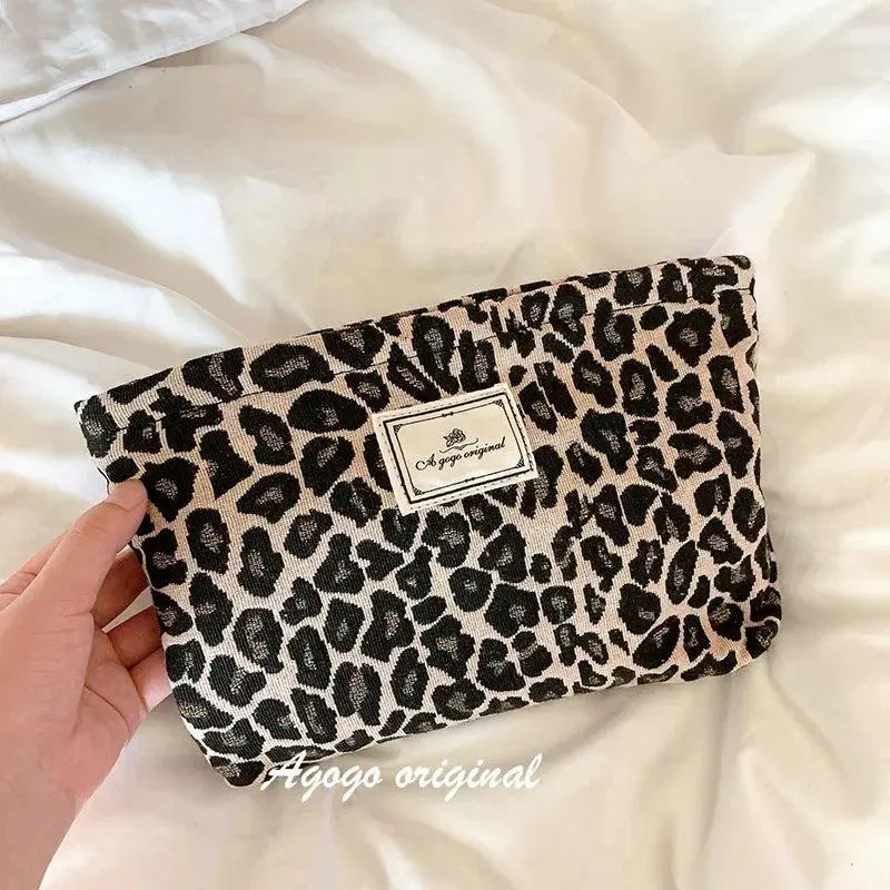 Leopard Printed Makeup Bag Thickened Travel Toiletries Cosmetic Bags Cases Pouch Handbag Makeup Bags Make Up Organizer Bag - PST PS Tradings