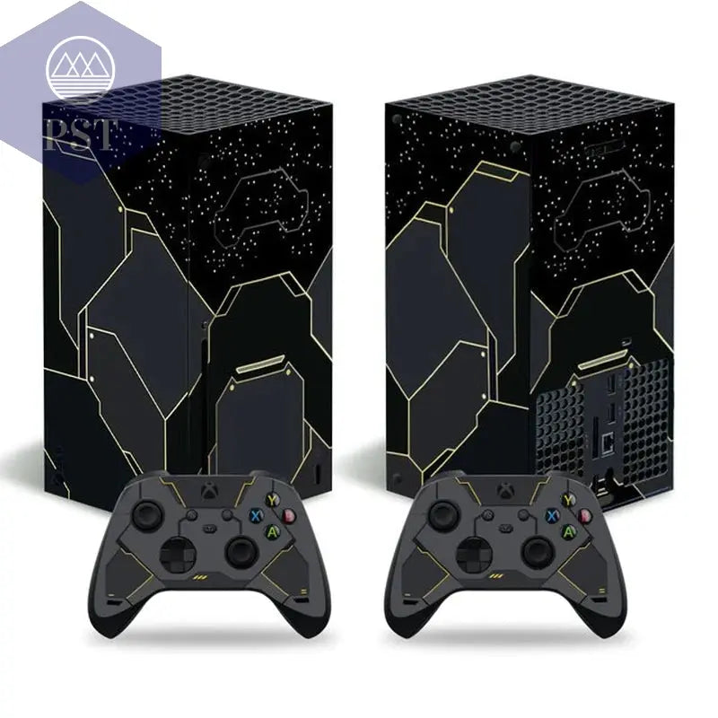 Limited Edition Skin Decal Cover Xbox Series X + 2 Controllers Sticker PST PS Tradings  PST PS Tradings Gold PST PS Tradings