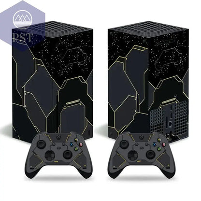 Limited Edition Skin Decal Cover Xbox Series X + 2 Controllers Sticker PST PS Tradings  PST PS Tradings Gold PST PS Tradings