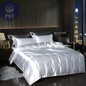 Luxuriöses Satin Bettwäsche Set mit Bettlaken PST PS Tradings Bettwäsche PST PS Tradings 1.8m-4pcs-White-Flat-Bed-Sheet PST PS Tradings Luxuriöses Satin Bettwäsche Set mit Bettlaken Bettwäsche