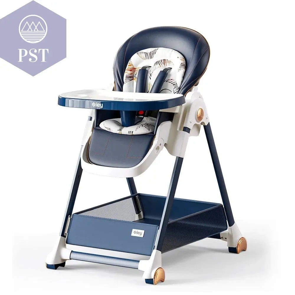 Luxury Baby High Chair with Removable Seat and Tray Adjustable Height Baby Feeding Chair Assembly-free dining chair - PST PS Tradings