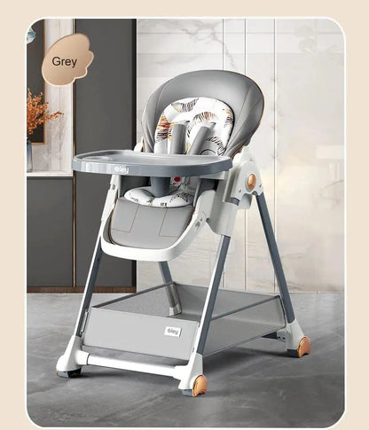 Luxury Baby High Chair with Removable Seat and Tray Adjustable Height Baby Feeding Chair Assembly-free dining chair - PST PS Tradings