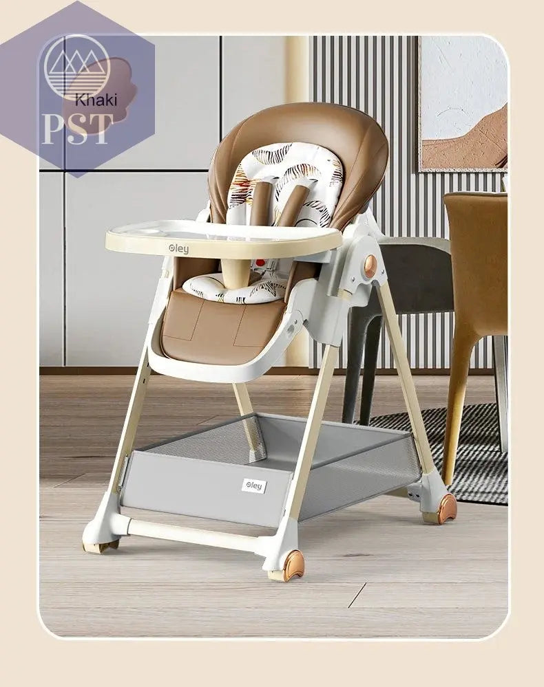 Luxury Baby High Chair with Removable Seat and Tray Adjustable Height Baby Feeding Chair Assembly-free dining chair - PST PS Tradings