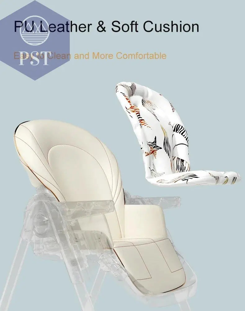 Luxury Baby High Chair with Removable Seat and Tray Adjustable Height Baby Feeding Chair Assembly-free dining chair - PST PS Tradings