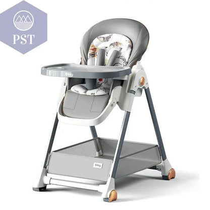 Luxury Baby High Chair with Removable Seat and Tray Adjustable Height Baby Feeding Chair Assembly-free dining chair - PST PS Tradings