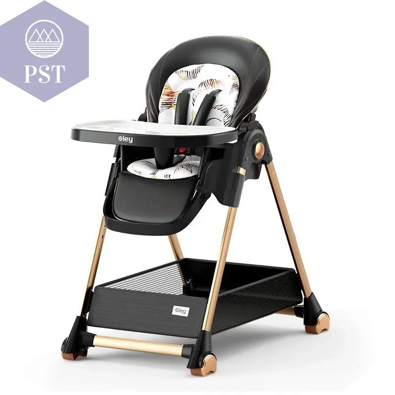 Luxury Baby High Chair with Removable Seat and Tray Adjustable Height Baby Feeding Chair Assembly-free dining chair - PST PS Tradings