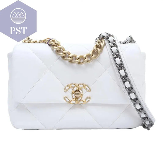 Luxus Designer Handtasche CC OVP Chanel 19 weiß PST PS Tradings Handtasche PST PS Tradings  PST PS Tradings Luxus Designer Handtasche CC OVP Chanel 19 weiß Handtasche