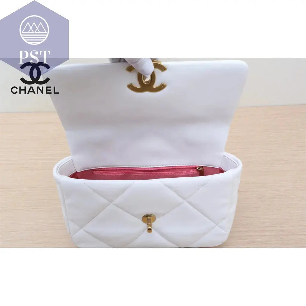 Luxus Designer Handtasche CC OVP Chanel 19 weiß PST PS Tradings Handtasche PST PS Tradings  PST PS Tradings Luxus Designer Handtasche CC OVP Chanel 19 weiß Handtasche