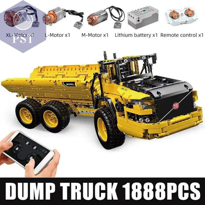 MOULD KING 17010 Technical Car Engineering Vehicle Toys APP RC Dump Truck Set Blocks MOC-8002 Bricks Christmas Gifts For Boys - Property & Safety Tradings