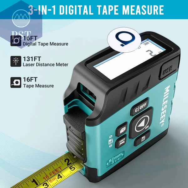 Mileseey Tragbare Laser-distanzmessgerät 60 M Laser-entfernungsmesser high-präzision Digitale trena laser band palette finder messen werkzeug  Tools - Hand Tools - Industrial Tweezers     PST PS Tradings