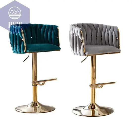 Moderner Luxus höhenverstellbar drehend Hotel Cafe Barhocker Hochstuhl personalisierbar SAMT Metall       PST PS Tradings