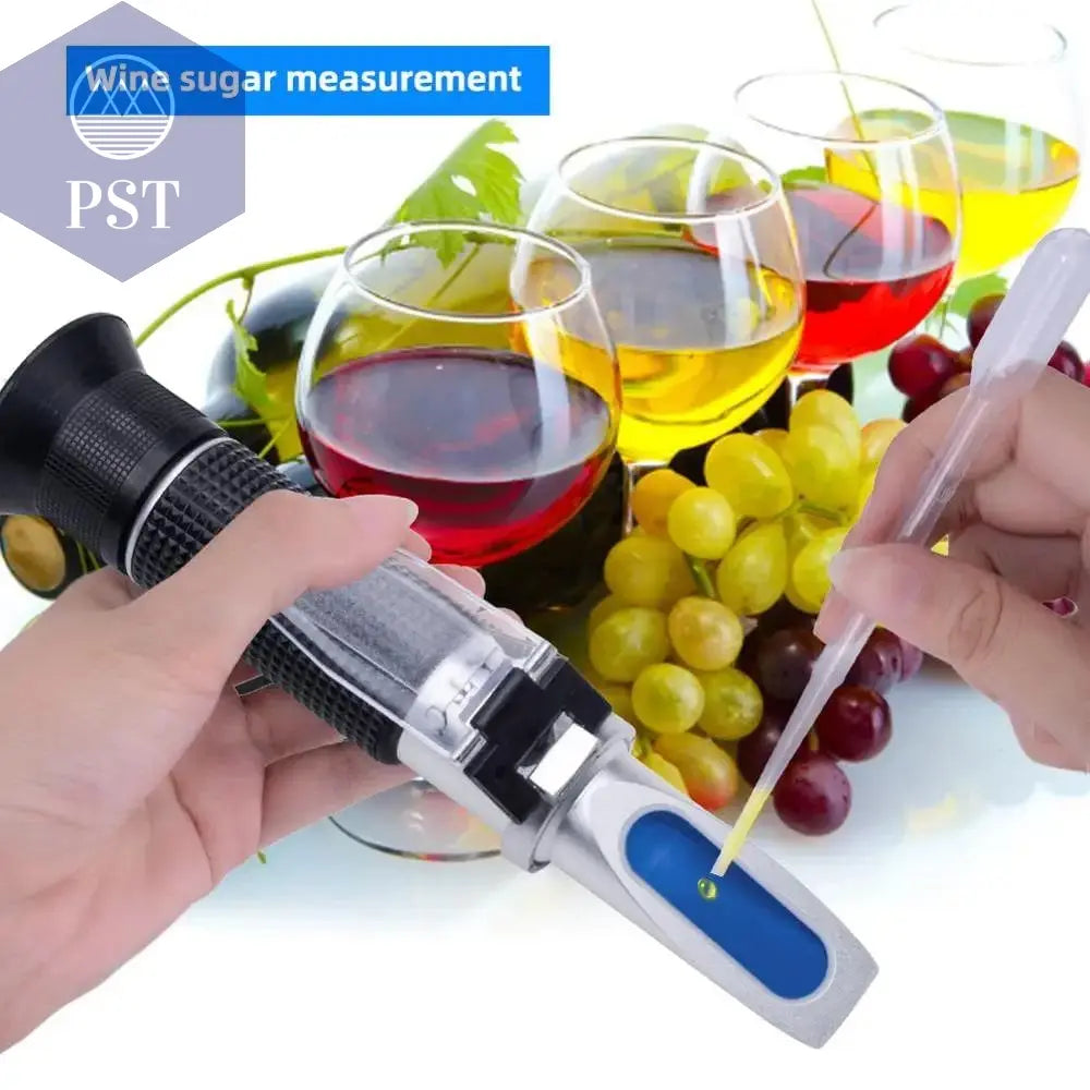 New Portable 3 In 1 Hand Held Grape & Alcohol Wine Refractometer (Brix, Baume and W25V/V Scales)       PST PS Tradings