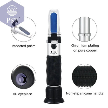 New Portable 3 In 1 Hand Held Grape & Alcohol Wine Refractometer (Brix, Baume and W25V/V Scales)       PST PS Tradings