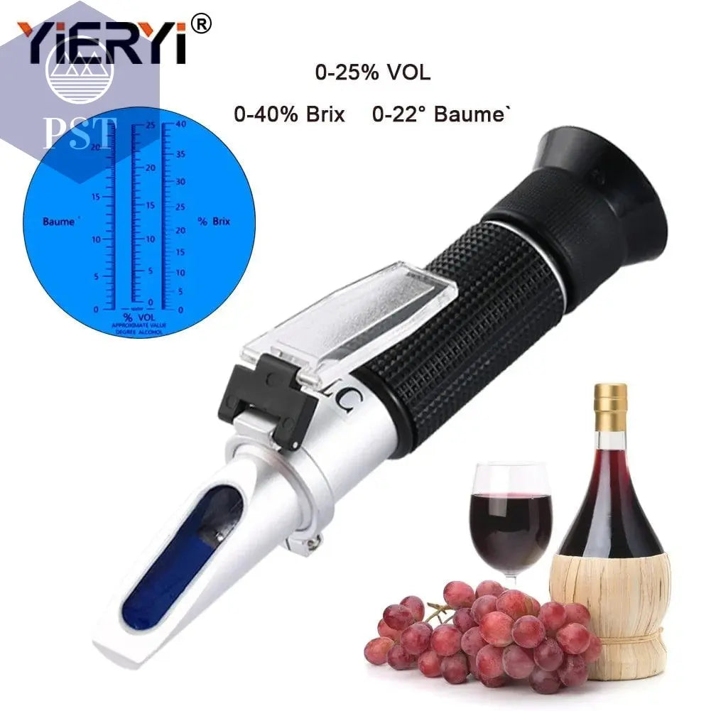 New Portable 3 In 1 Hand Held Grape & Alcohol Wine Refractometer (Brix, Baume and W25V/V Scales)       PST PS Tradings