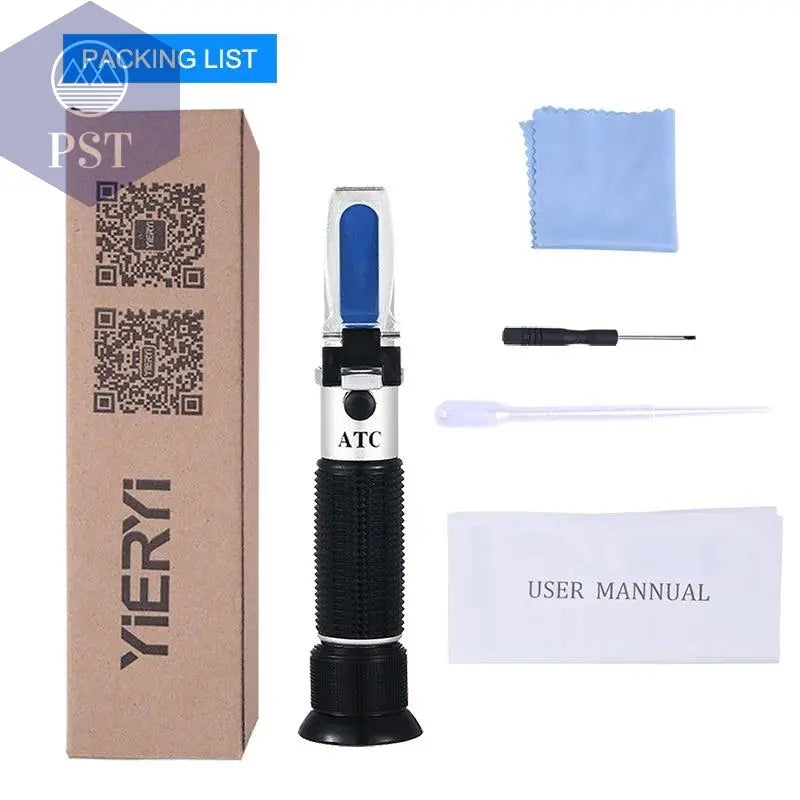 New Portable 3 In 1 Hand Held Grape & Alcohol Wine Refractometer (Brix, Baume and W25V/V Scales)       PST PS Tradings