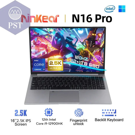 Ninkear N16 Pro Laptop 32GB 1TB 12.  I9-12900Hk 16 Zoll 2K 120Hz IPS 2,5K Ips Gaming Laptop Mobile Computer 63,52 Wh Fingerabdruck Entsperren Notebook PST PS Tradings  PST PS Tradings  PST PS Tradings