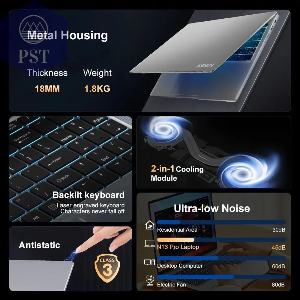 Ninkear N16 Pro Laptop 32GB 1TB 12.  I9-12900Hk 16 Zoll 2K 120Hz IPS 2,5K Ips Gaming Laptop Mobile Computer 63,52 Wh Fingerabdruck Entsperren Notebook PST PS Tradings  PST PS Tradings  PST PS Tradings