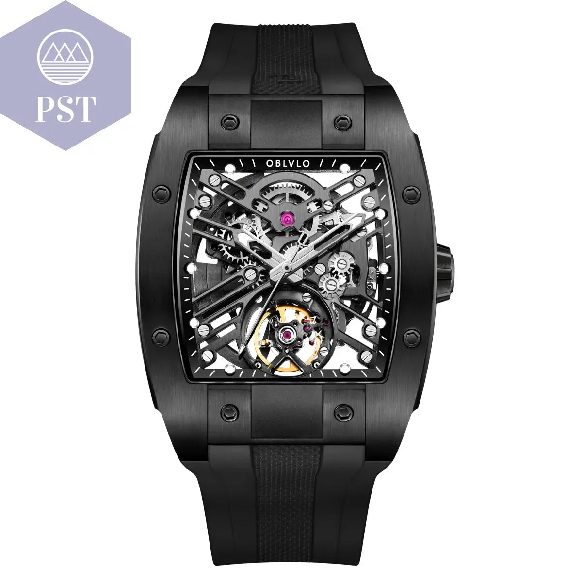 OBLVLO Sportwatch für Herren – Automatik Edelstahl Armbanduhr PST PS Tradings  PST PS Tradings EM-ST-BBB PST PS Tradings OBLVLO Sportwatch für Herren – Automatik Edelstahl Armbanduhr