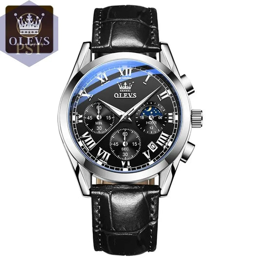 OLEVS Luxus Quarz Uhr für Herren mit Mondphase Armbanduhr PST PS Tradings  PST PS Tradings  PST PS Tradings OLEVS Luxus Quarz Uhr für Herren mit Mondphase Armbanduhr