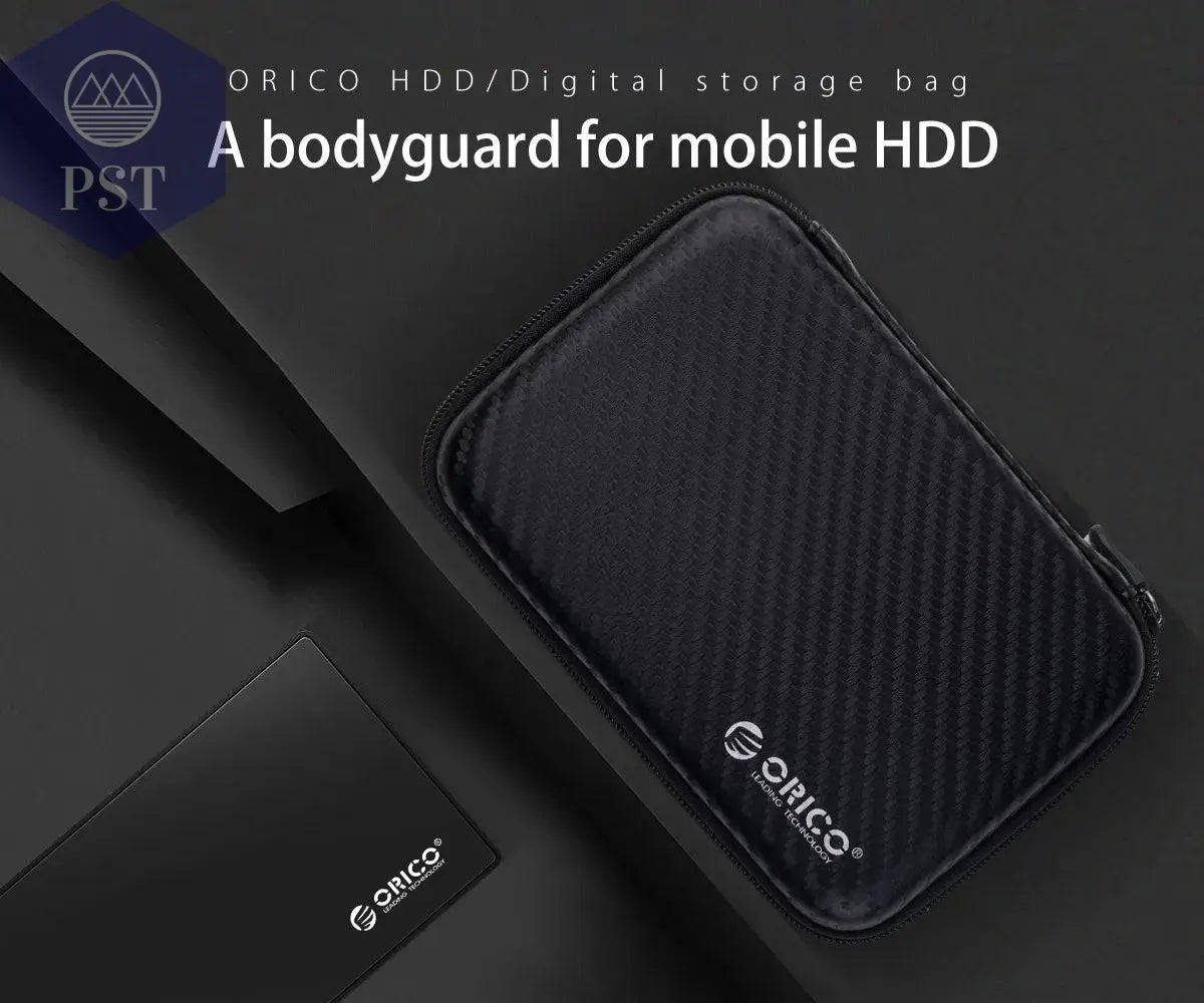 ORICO 2.5 Hard Disk Case Portable HDD Protection Bag for External 2.5 inch Hard Drive/Earphone/U Disk Hard Disk Drive Case Black - PST PS Tradings