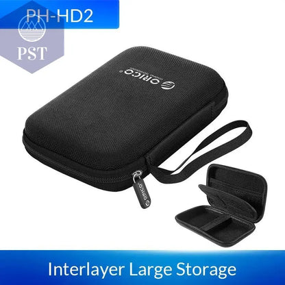 ORICO 2.5 Hard Disk Case Portable HDD Protection Bag for External 2.5 inch Hard Drive/Earphone/U Disk Hard Disk Drive Case Black - PST PS Tradings