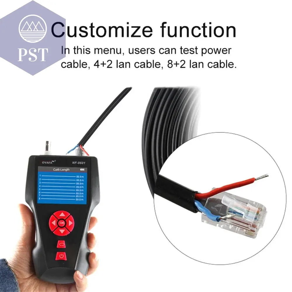 Original Noyafa NF-8601W Multifunction Network Cable Tester RJ45 RJ11 BNC POE PING Crosstalk Test Network Wire Cable Tracker - Property & Safety Tradings