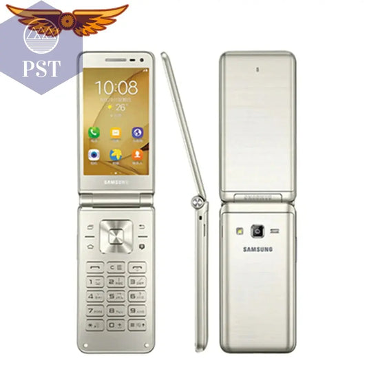 Original Samsung Galaxy Folder G1600(2016) 3.8 Inch Quad Core 2GB RAM 16GB ROM Dual SIM 1.4Ghz LTE Flip Unlocked Mobile Phone PST PS Tradings  PST PS Tradings Standard-Gold PST PS Tradings Original Samsung Galaxy Folder G1600(2016) 3.8 Inch Quad Core 2GB RAM 16GB ROM Dual SIM 1.4Ghz LTE Flip Unlocked Mobile Phone