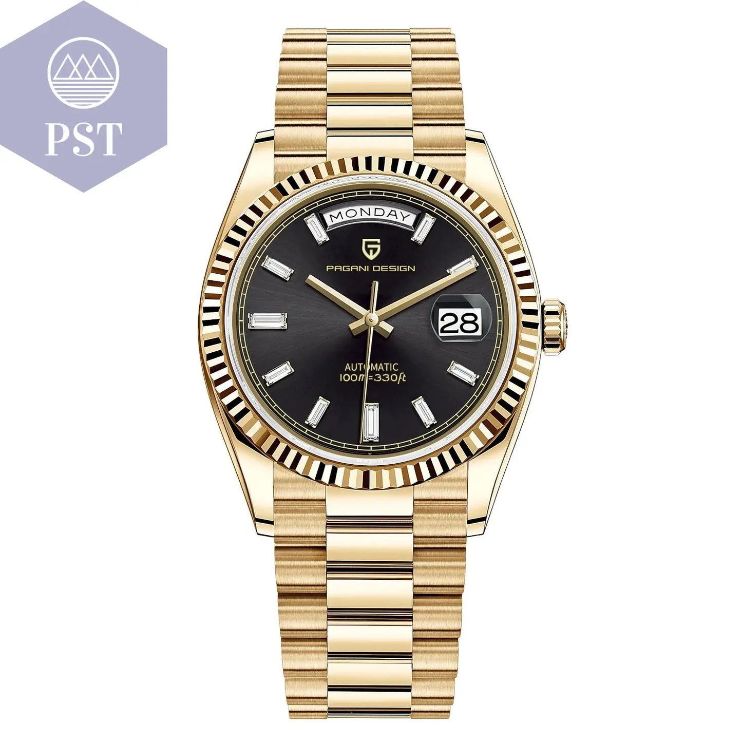 PAGANI DESIGN DD36 Automatik Uhr Armbanduhr PST PS Tradings Armbanduhr PST PS Tradings Gold-Black-CHINA PST PS Tradings PAGANI DESIGN DD36 Automatik Uhr Armbanduhr Armbanduhr