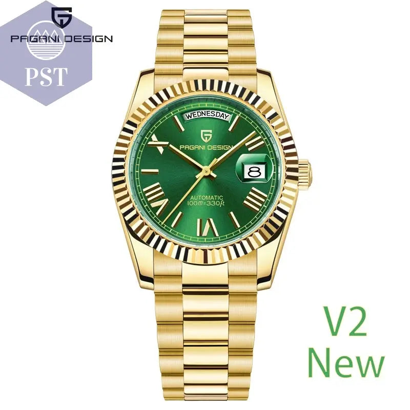 PAGANI DESIGN DD36 Automatik Uhr Armbanduhr PST PS Tradings Armbanduhr PST PS Tradings Gold-Green-V2-CHINA PST PS Tradings PAGANI DESIGN DD36 Automatik Uhr Armbanduhr Armbanduhr