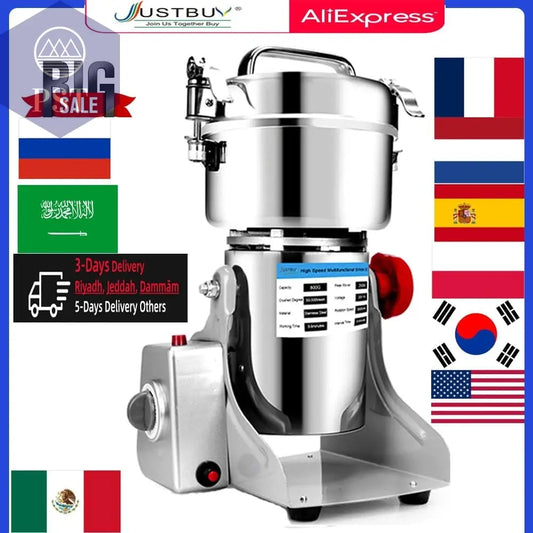 Parts Free Big Capacity 800G 3000W Herb Grinder Coffee Machine Grain Spices Mill Medicine Wheat Mixer Dry Food Grinder - Property & Safety Tradings