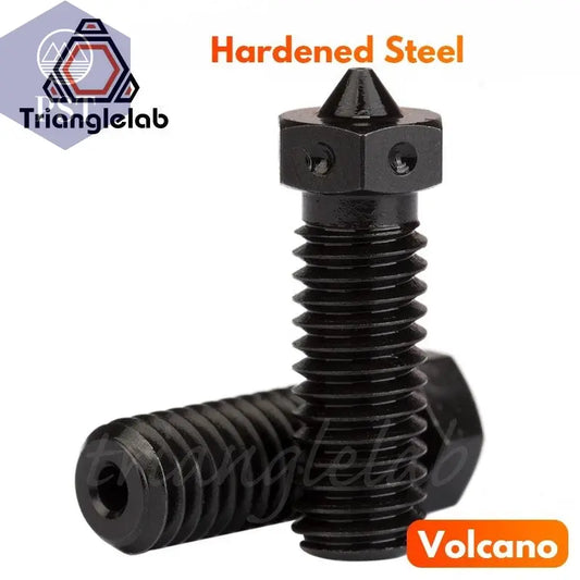 R Triangle Hardened Steel Volcano Nozzles For High Temperature 3D Printer PEI PEEK OR Carbon Fiber Filament For  Volcano Hotend       PST PS Tradings