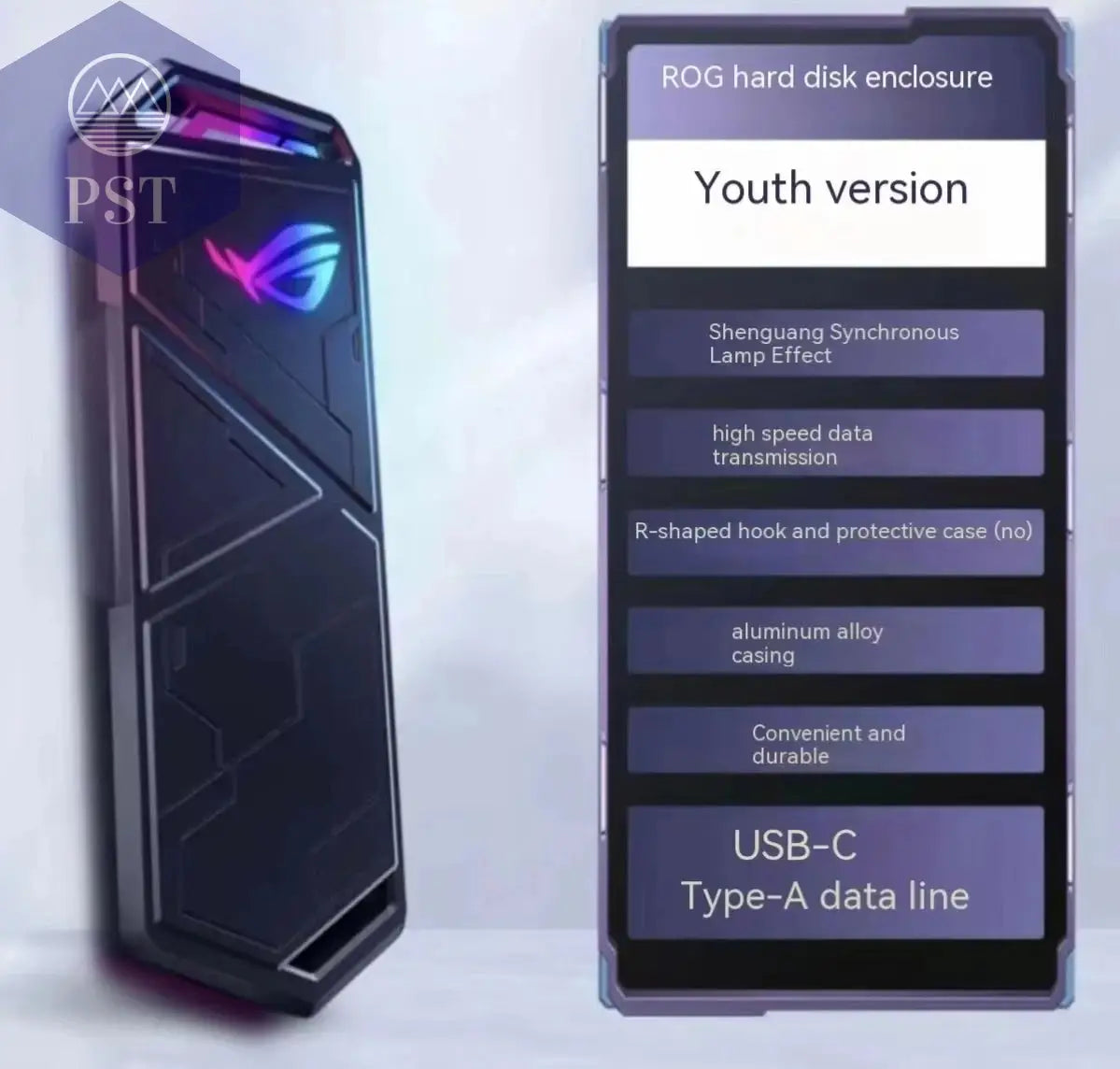 ROG Strix Arion 20Gbps SSD Gehäuse PST PS Tradings  Youth Edition / CHINA ROG Strix Arion 20Gbps SSD Gehäuse