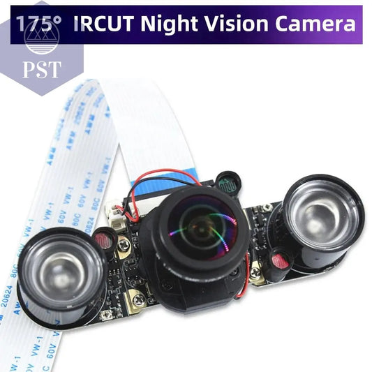 Raspberry Pi 175° IR-CUT Camera Night Vision Focal Adjustable 5MP Fish Eye Auto Switch Day Night for Raspberry Pi 5 4B 3B+ Zero       PST PS Tradings