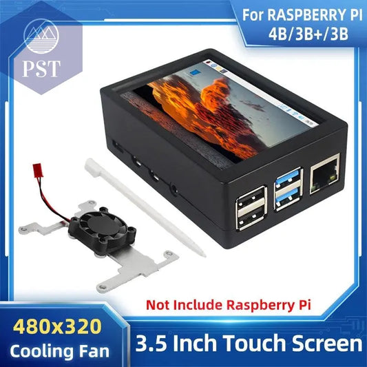 Raspberry Pi 3.5 Touch Screen 480*320 LCD TFT Display Optional ABS Metal Case Cooling Fan for Raspberry Pi 4 Model B or 3B+ 3B - PST PS Tradings