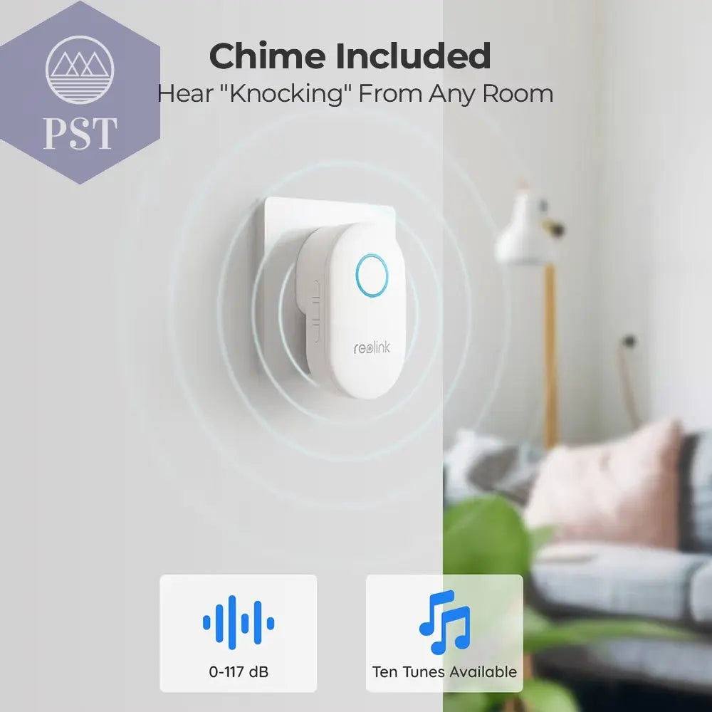 Reolink 2K+ Video-Türklingel, Smart Home, Video-Gegensprechanlage, Menschenerkennung, Unterstützt Alexa-Türklingel Mit Glockenspiel, WLAN Oder Poe-Optionen PST PS Tradings  PST PS Tradings  PST PS Tradings