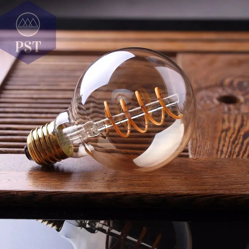 Retro Dimmable LED Edison Bulb E27 3W Gold Spiral Filament ST64 G125 Ampoule LED Lamp Incandescent Chandelier Decorative Lightin       PST PS Tradings