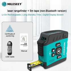 Mileseey Tragbare Laser-distanzmessgerät 60 M Laser-entfernungsmesser high-präzision Digitale trena laser band palette finder messen werkzeug