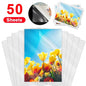 50 Sheets Matte Transaprent Cold Laminating Film A4 Self-adhesive Broken Glass Stars Dots Holographic DIY Photo Laminating Film - Property & Safety Tradings