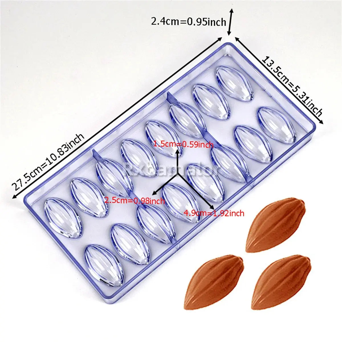 Polycarbonate Chocolate Molds for Chocolate Professional Baking Candy Bonbons Bar Acrylic Mould Confectionery Bakery Utensils - Property & Safety Tradings