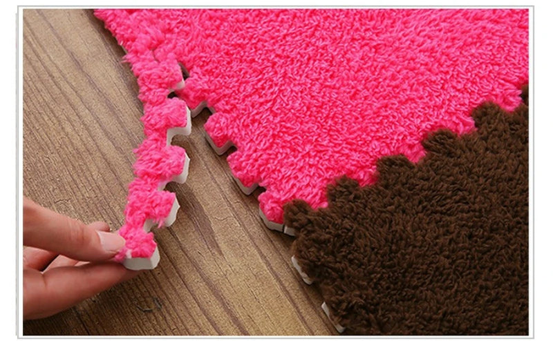 5/10/20 Pcs DIY 30*30*1.1-1.2cm Thick Living Room Bedroom  Kids Room Soft Carpet Magic Patchwork Jigsaw Splice Baby Climbing Mat