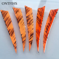 25 Pcs 4 Inch Hunting Arrow Feather Shield Cut Archery Real Turkey Cut Fetches Feathers for Arrows DIY - Property & Safety Tradings