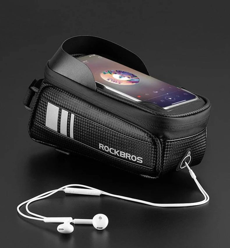 ROCKBROS Bike Bag Front Phone Bicycle Bag For Bicycle Tube Waterproof Touch Screen Saddle Package For 6.5Inch Bike Accessories - Property & Safety Tradings