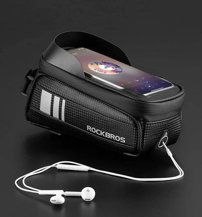 ROCKBROS Bike Bag Front Phone Bicycle Bag For Bicycle Tube Waterproof Touch Screen Saddle Package For 6.5Inch Bike Accessories - Property & Safety Tradings