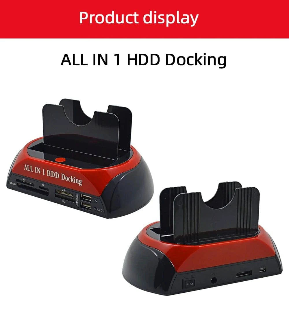 TISHRIC IDE SATA Dual All In 1 Hd/HDD Dock/Docking Station Hard Disk/Drive Hdd 2.5 3.5 Reader Usb EU External Box Enclosure Case - Property & Safety Tradings