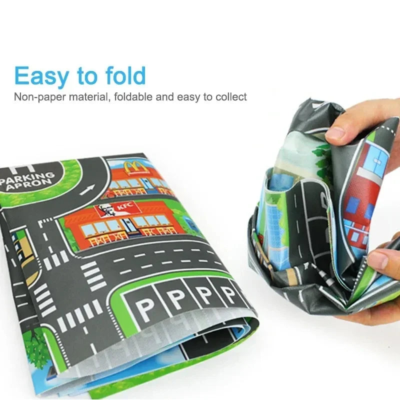 Road Mat Children Traffic Car Map Boy Girls Educational Toy Road Carpet Playmat For Baby Mats Cartoon City Rug Kids Toys Games - PST PS Tradings