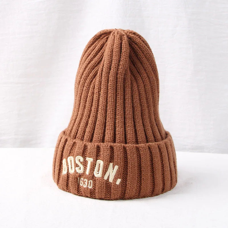 Solid Color Knitted Baby Beanie Winter Spring Warm Crochet Boys Girls Hat Toddler Kids Cap Baby Bonnet Hat - PST PS Tradings