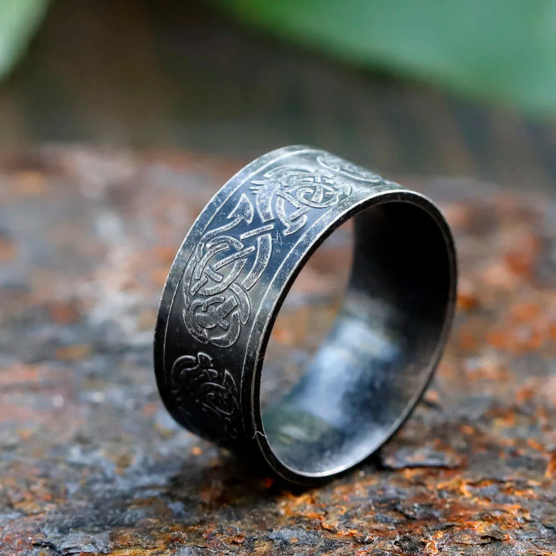 2023 NEW Wholesale 316L Stainless steel Odin Norse Viking Amulet dragon Men Ring Fashion Jewelry for Gift free shipping - PST PS Tradings