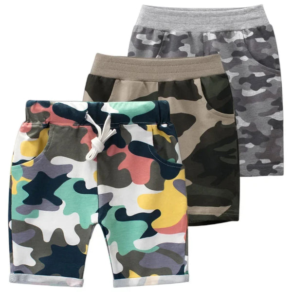 2025 Summer Boys Camouflage Shorts Cotton Trousers Kids Beachwear Children Loose Sport Beach Shorts Sweatpants 2-7Y - PST PS Tradings