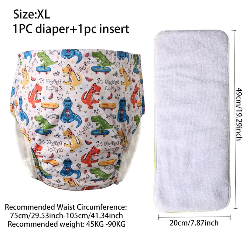 Ice Silk Adult Cloth Disaper Waterproof Old Man's Diaper Pants Reusable Diapers Trouser Pocket Anti-leak Breathable Nappy Pads - PST PS Tradings