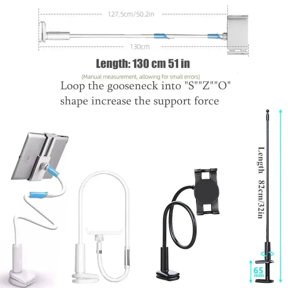 Flexible Long Arm Tablet Stand Holder for Bed Desk 5-11’’ Phone Tablet Support for Xiaomi Huawei Samsung Teclast IPad Tab Stand - Property & Safety Tradings